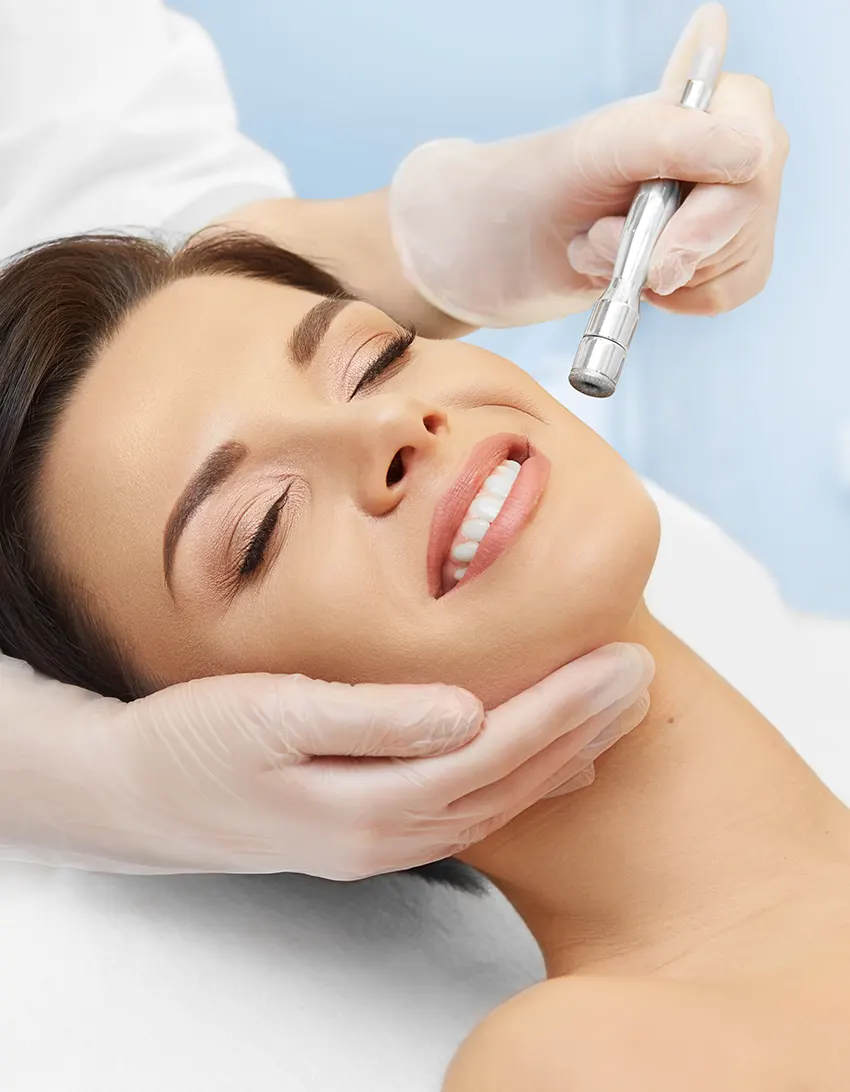 woman receiving a facial skin treatment